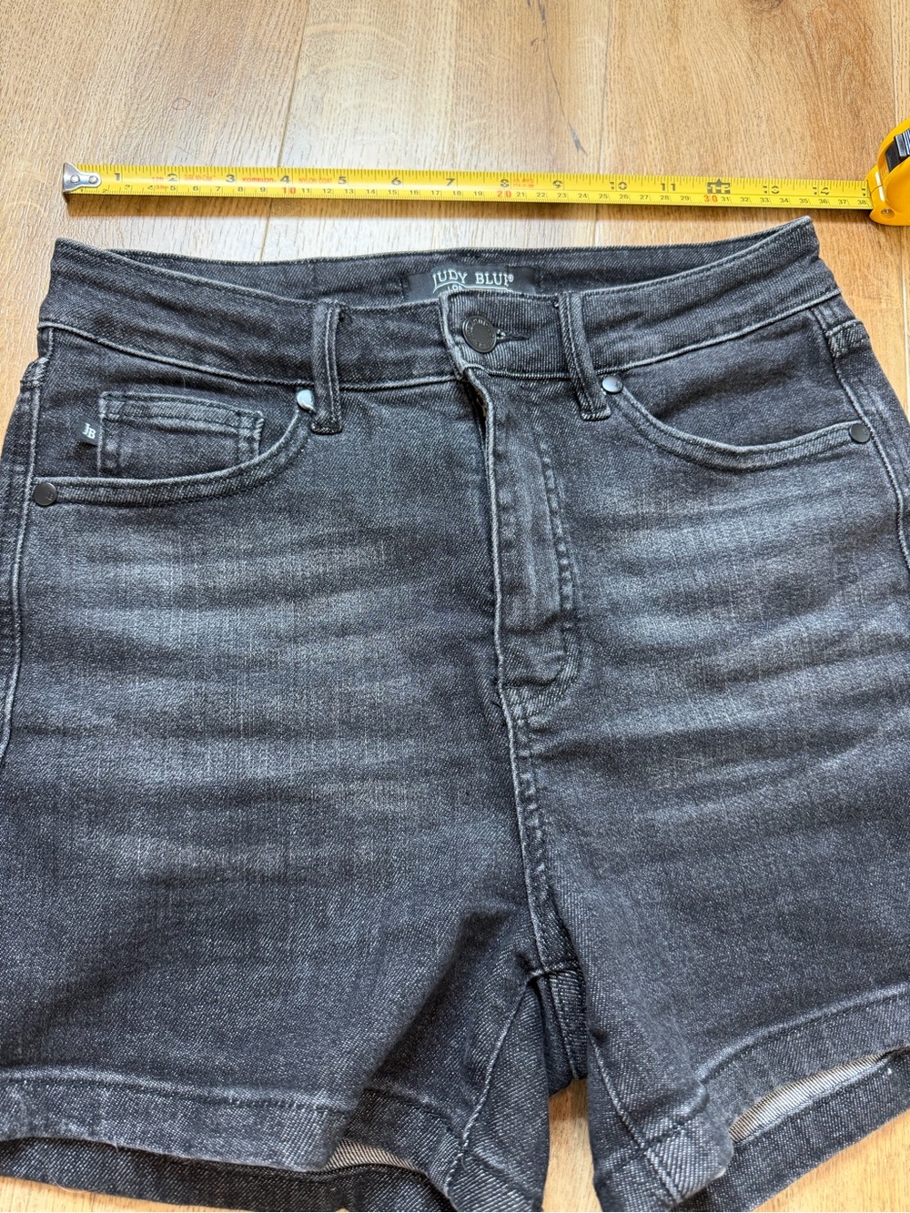 Judy Blue Tummy Control Shorts In Washed Black Size Small Style JB150247 - Picture 10 of 13